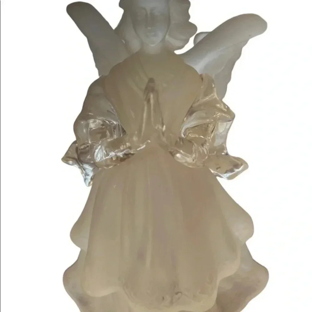 VINTAGE‎ Angel Glass Acrylic Figurine Collectable🎄